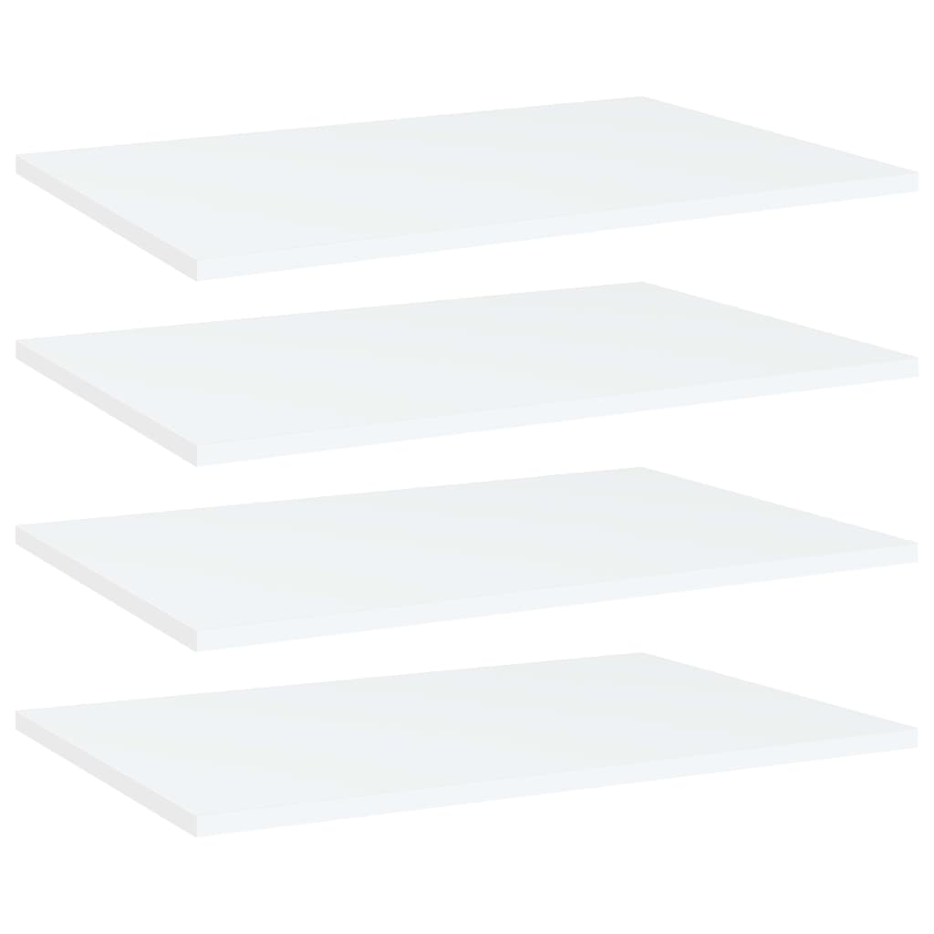 Shelf Boards 4 pcs White 60 x 40 x 1.5 cm Engineered Wood