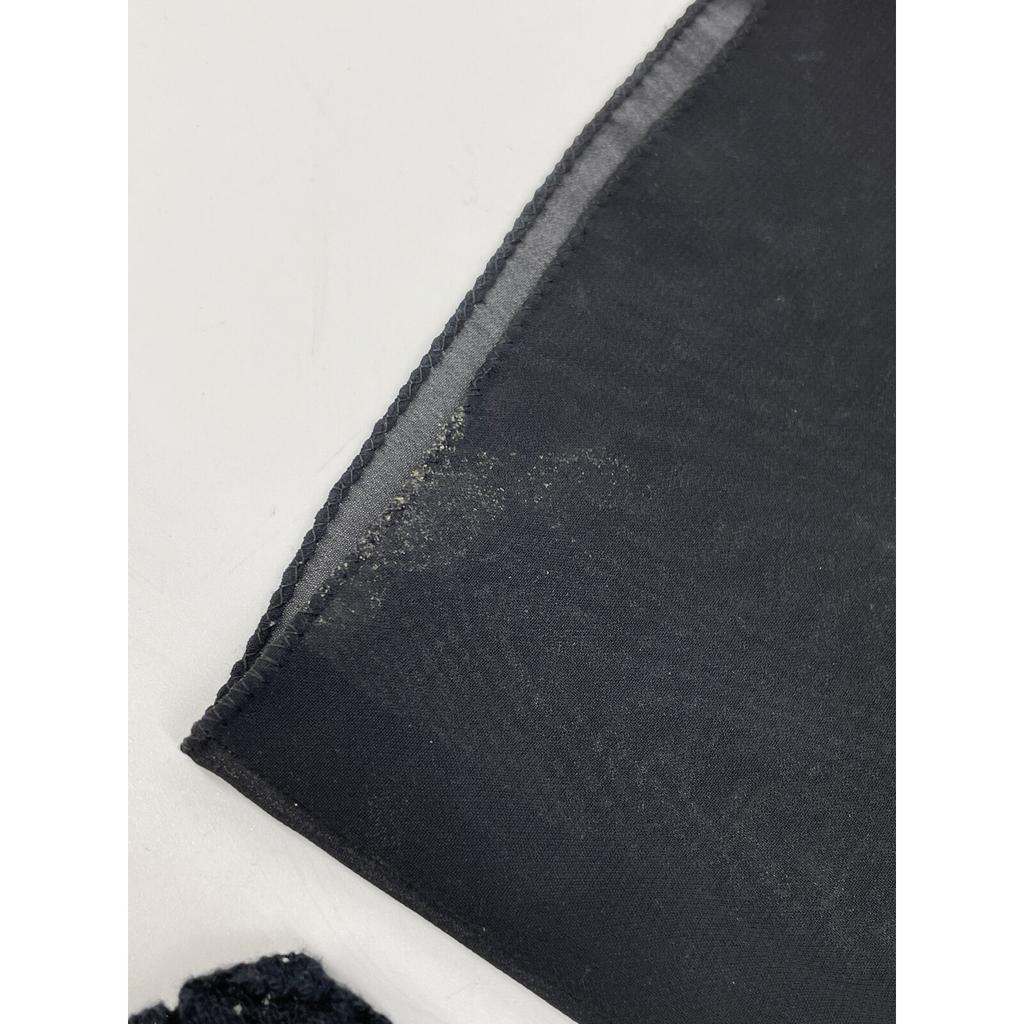 Jun Ashida Black Cotton Blend Lace Sheer Sleeve Dress Dress 7 blackUsed