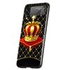 Diamond Crown Hard PC Phone Case For Samsung Galaxy Z Flip 4 5 Black Cover For Galaxy Z Flip 3 Foldable Shockproof Cases Capas