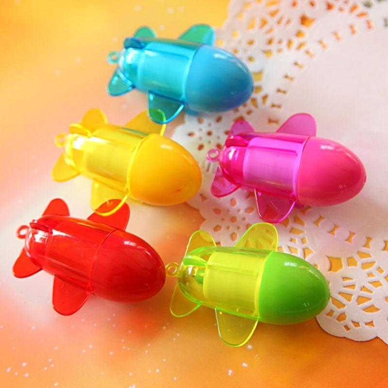 5Pcs Creative Kawaii Airplane Ballpoint Pen Cute Candy Ball Pens for Children Gift Korean Stationery Student