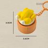 Mini Porte-clés Gourmand Décompression Jouet Anti-stress Mignon Burger Sushi Avocat Durian Pendentif Sac à Dos Décor