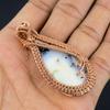 Dendrite Opal 999 Copper Wire Wrapped Pendant, Handmade Gemstone Jewelry Pendant Gift For Birthday