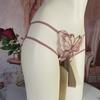 Large Size Sissy Pouch Panties Men Bullet Separation Brief Butterfly Embroidery Transparent Underwear Couple Tranparent Lingerie
