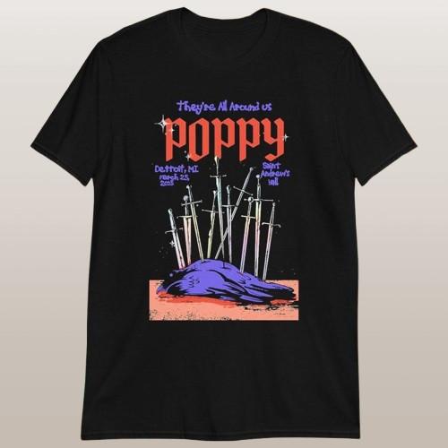 Poppy They’Re All Around Us Detroit Mi March 25Th 2026 T-Shirt XL