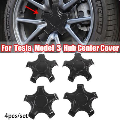 4Pcs Car Five Claw Wheel Center Caps Hub Cover For Tesla Model 3 Lug Nut Covers Hubcaps Decoration Modification Accessory