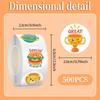 English Reward Stickers Roll - 500 Round Stickers for Children's Journals and Tape Sealing