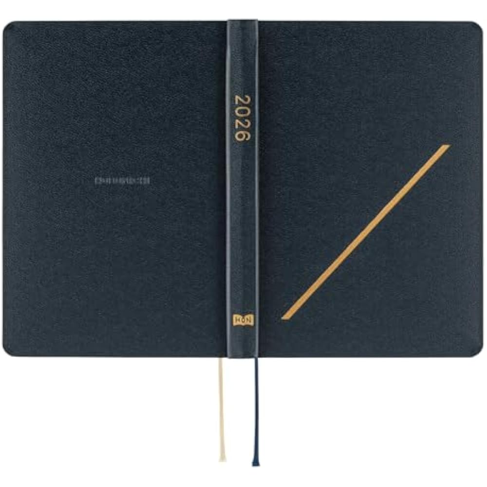 Hobonichi Notebook 2026 HON Slash (Navy) [A6/1 day 1 page/January/Monday start]