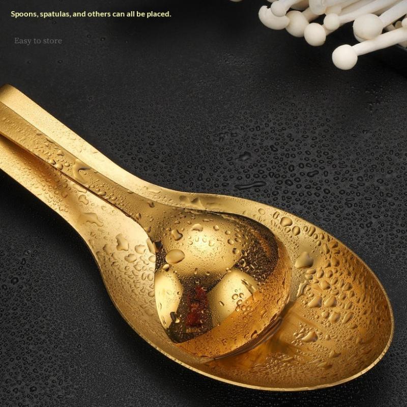 Fish Shape Stainless Steel Spoon Rest Thickened Cooking Spoon Buffet Clip Turner Tray Hotel Restaurant Kitchen Utensil Holder