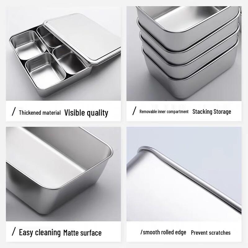 Debo 304 Stainless Steel Spice Storage Box with Lid