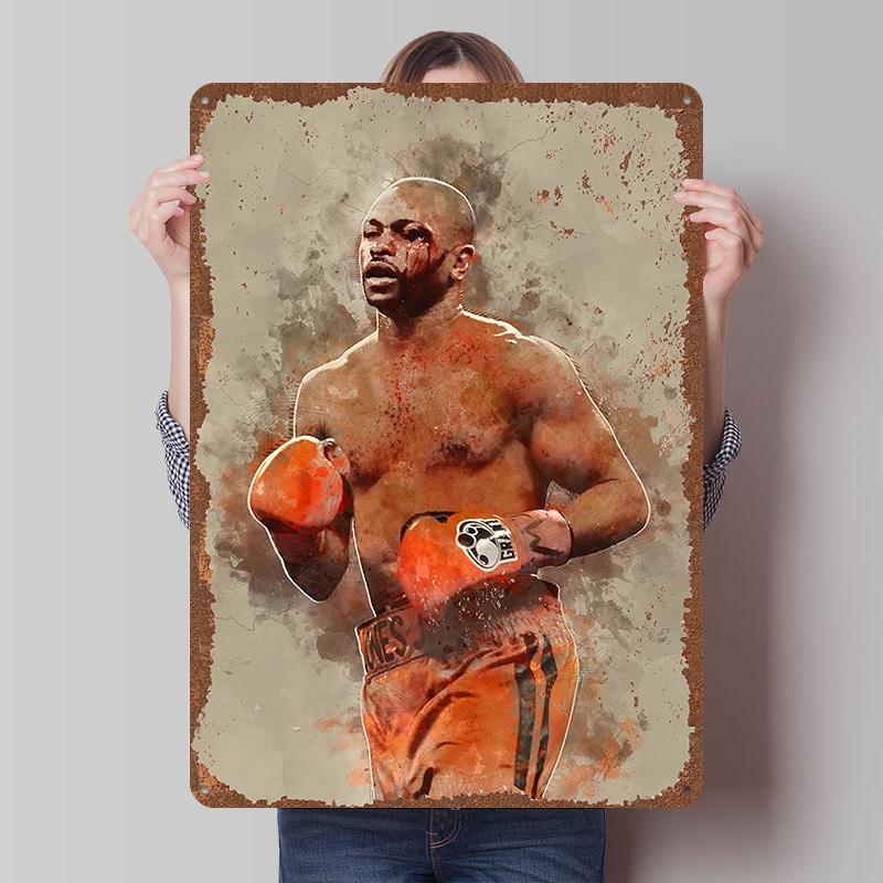 Roy Jones Jr Boxer Metal Posters Custom Vintage Metal Signs Wall Art Retro Tin Plaque for Man Cave Decoration Bedroom Desk Decor