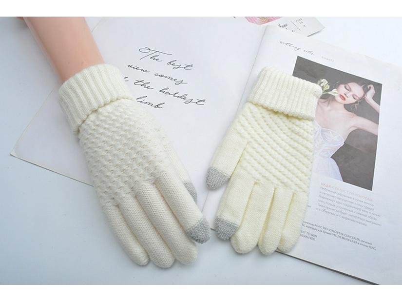 

Зимние перчатки унисекс с сенсорным экраном в корейском стиле - Милые, теплые, шерстяные, пятипалые, для студентов и велосипедистов One Size