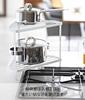Yamazaki Kitchen Corner W34 X X 2 Stove Back Pot 7453 Rack, White, Approx. D22.5 H29cm, Tower, Tiers, Rack, Holder,