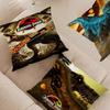 Movie Jurassic Park Dinosaur World Jurassic World Pillow Cover for Bedroom Room and Living Room Sofa Decorative Cushion Cover