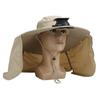 Sun Hat with Solar Fan 3 Wind Speeds Outdoor UPF50 Sun Hat Wide Brim Fishing Hat with Neck Flap USB Charging
