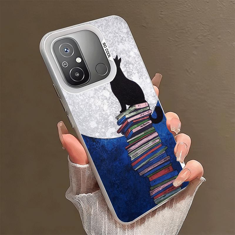 Schwarze Katze Ästhetik Muster Stoßfeste Handyhülle für Xiaomi Poco X7 X6 X5 X3 Pro F7 Ultra M8 Redmi 15C 15 14C 13C 12C 10C 13 12