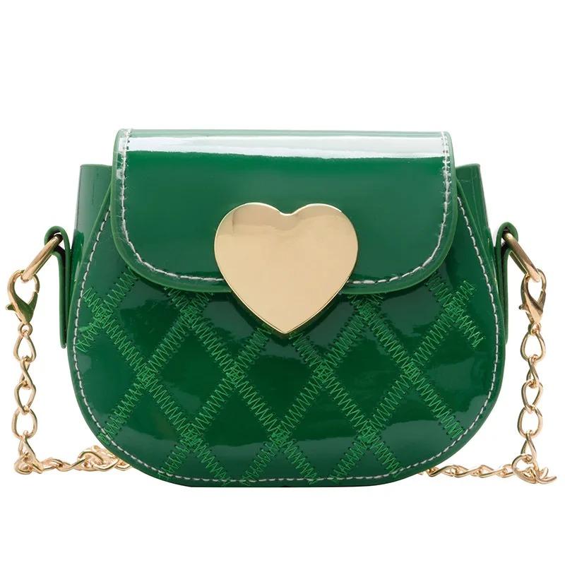 Lindas Bolsas Transversais Infantis de Couro Envernizado Fofa Mini Bolsa de Ombro para Meninas Pequenas para Crianças Moda Porta-Moedas Pequenas Bolsas de Mão