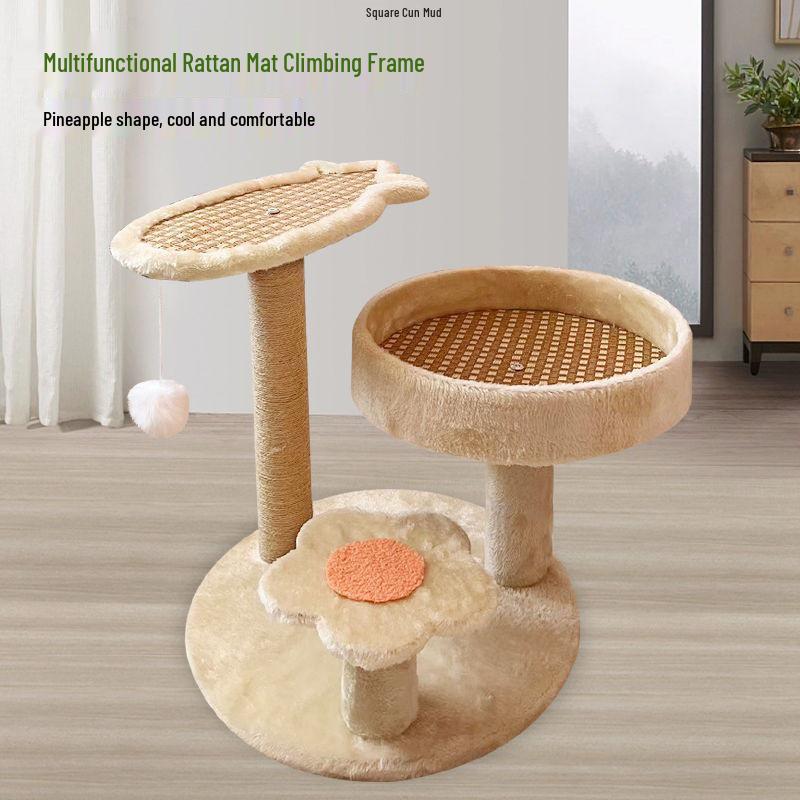 Copac pentru pisici pentru toate anotimpurile: Pat, Structură de cățărat, Stâlp de zgâriat, Frânghie sisal, Placă de zgâriat, Jucării și Accesorii.