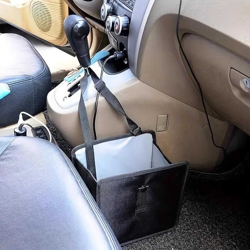 1pc  Polyester Car Trash Can, Multifunctional Washable Foldable Hanging Storage Bag for Vehicle, Travel & Outdoor Use