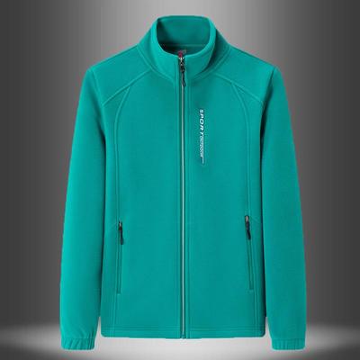 Giacca da donna in pile spesso: Cardigan casual con collo alla coreana per sport all'aperto