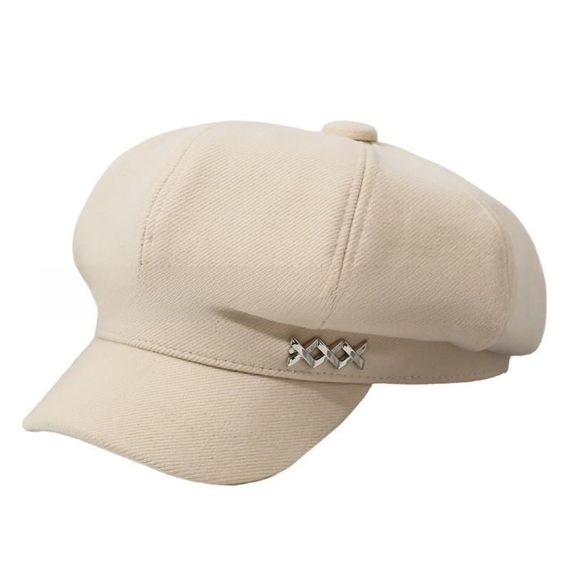 Retro French Style Octagon Hat For Women With Breathable Warmth For Fall And Winter