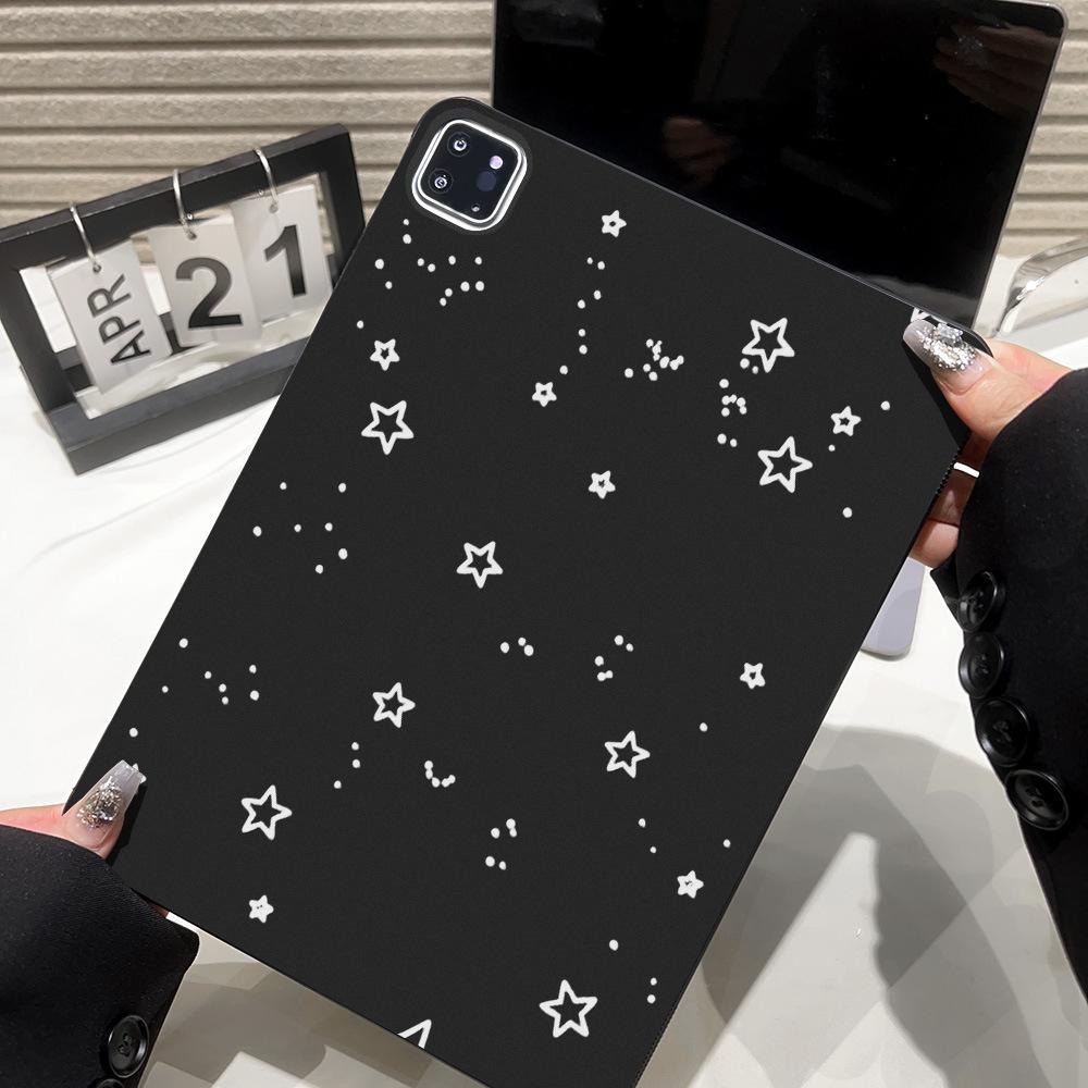 Black background full screen stars suitable for Apple iPad 10.5 inch protective case Xiaomi Pad 6 soft case Samsung light and thin