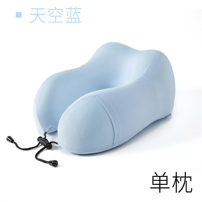Portable Cooling Ice Silk Memory Foam U-Shaped Neck Pillow - Cervical Support for Office Nap, Flight & Summer Travel