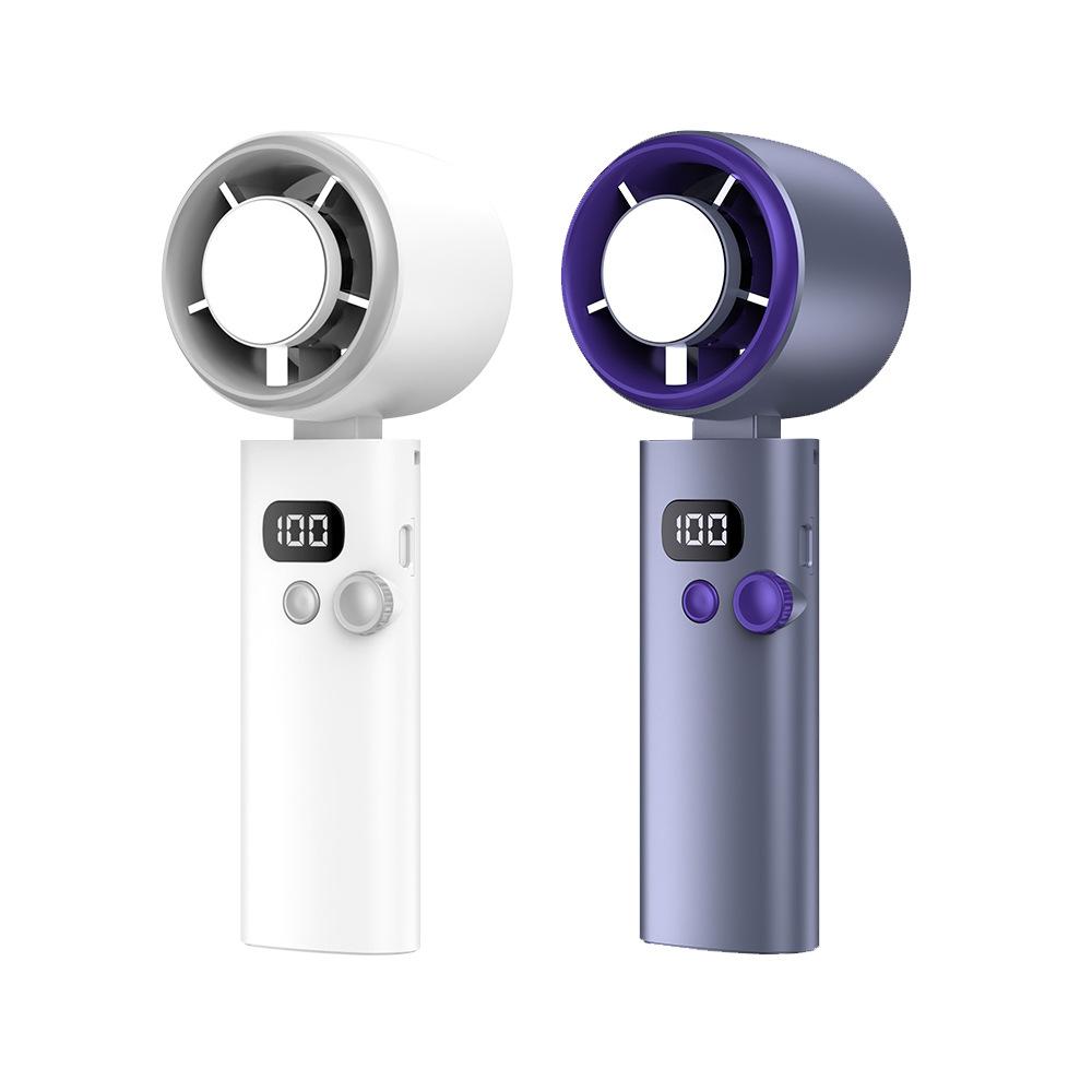 Super Strong Wind Ice Compress Handheld Charging Small Fan High Speed Turbine Display 100 Speed Refrigeration Small Fan