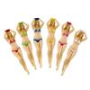6PCS Bikini Girl Golf Tees Plastic Novelty Tee with Divot Tool 3 Inch Lightweight Durable for Women Golfers Random Color