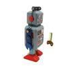 Wind Up Tinplate Toy Walking Robot Vintage Lovely Collection Figurine for Adults Teens