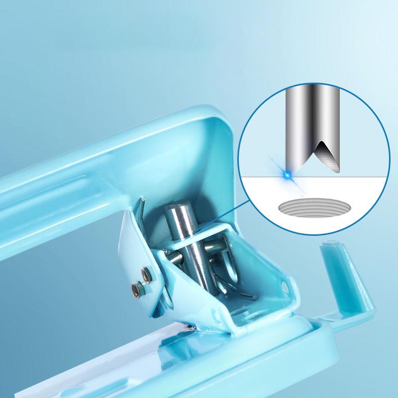 Mini 2-Hole Punching Machine Diy Hole Punching Detection Book Page Stitcher Office Stationery Macaron Color