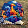 1PC Dinosaurs Night Umbrella-8-Rib Reinforced Portable Folding Travel Suitable for All Seasons Outdoor Daily Use  -J0395