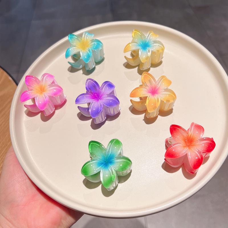 Plumeria Candy Color Fairy Hair Clip - Elegant Shark Clip Accessory
