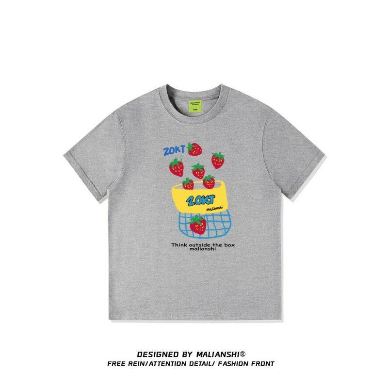 

Pure Cotton Summer White Shoulder Short sleeve T-shirt Women 2025 New Design Sense Niche Loose Fashion Brand Half Sleeve Top Light gray 2XL