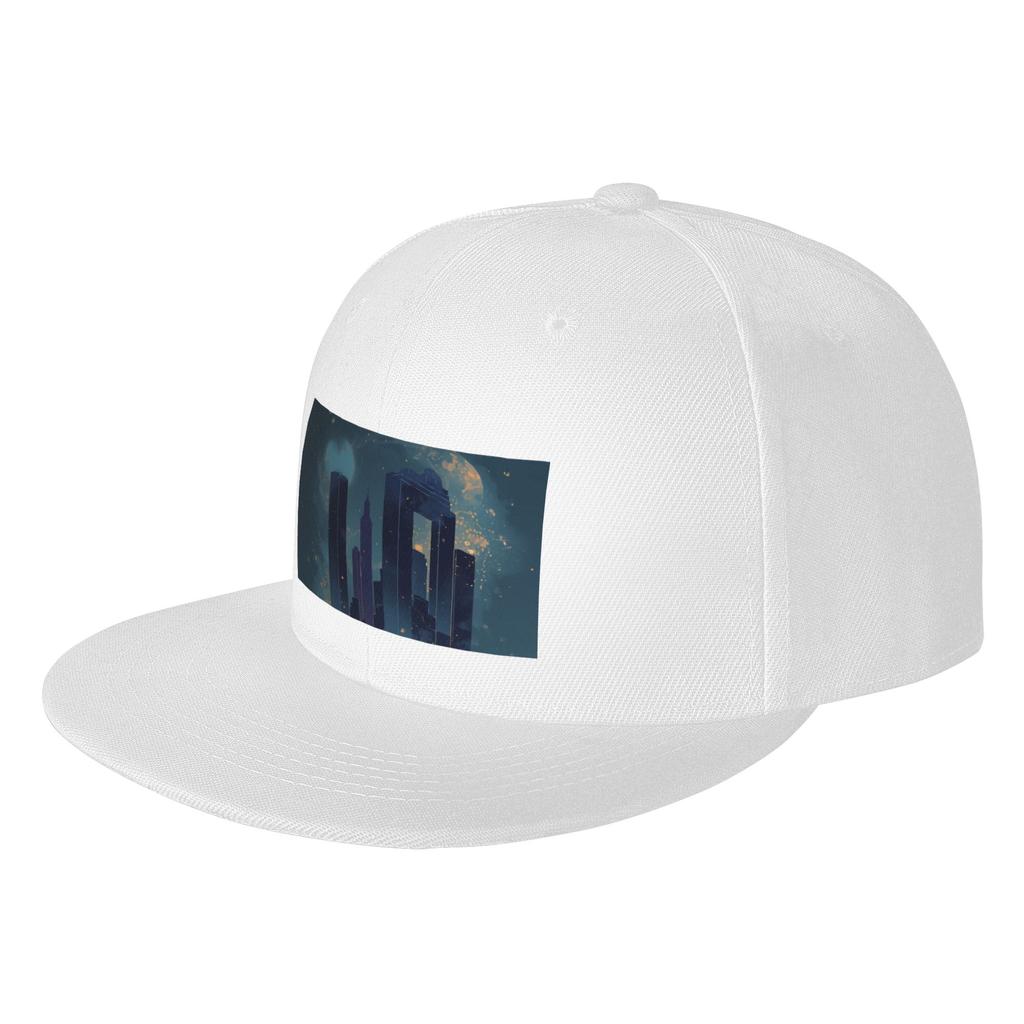 Fashion Cityscape Flat Brim Sun Hat Outdoor Sharp Visors