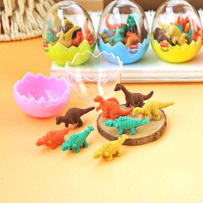 1 Ei 8 Stück Mini Dinosaurier Bleistift Radiergummi Schüler Büro Schreibwaren Geschenk Spielzeug