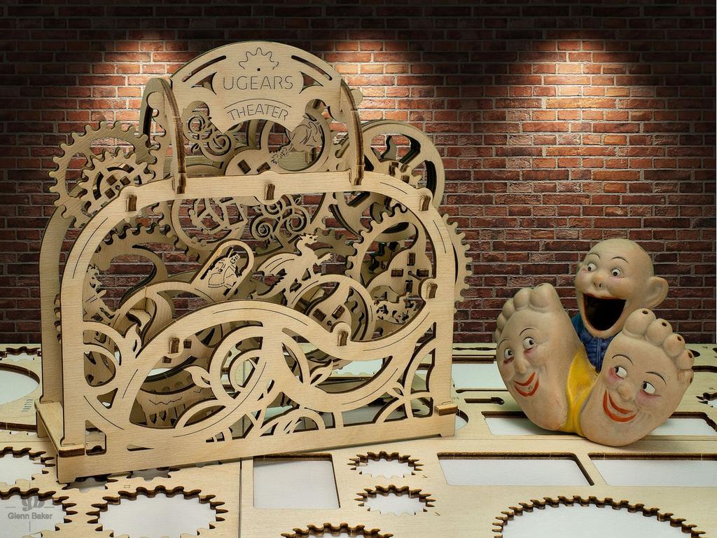 Ugears Theater Wooden Puzzle 70002, Crafts, Model Building, 3D Puzzle, No Glue or Tools Required, for Adults