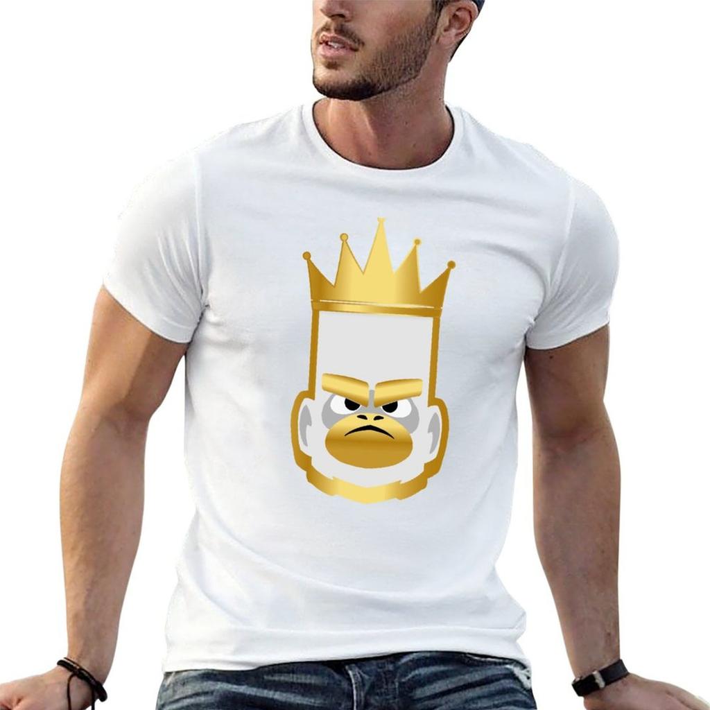 The King Bruce /Unique ZOOBA Golden Bruce Sticker T-Shirt Work Wear Simple Tee Shirt