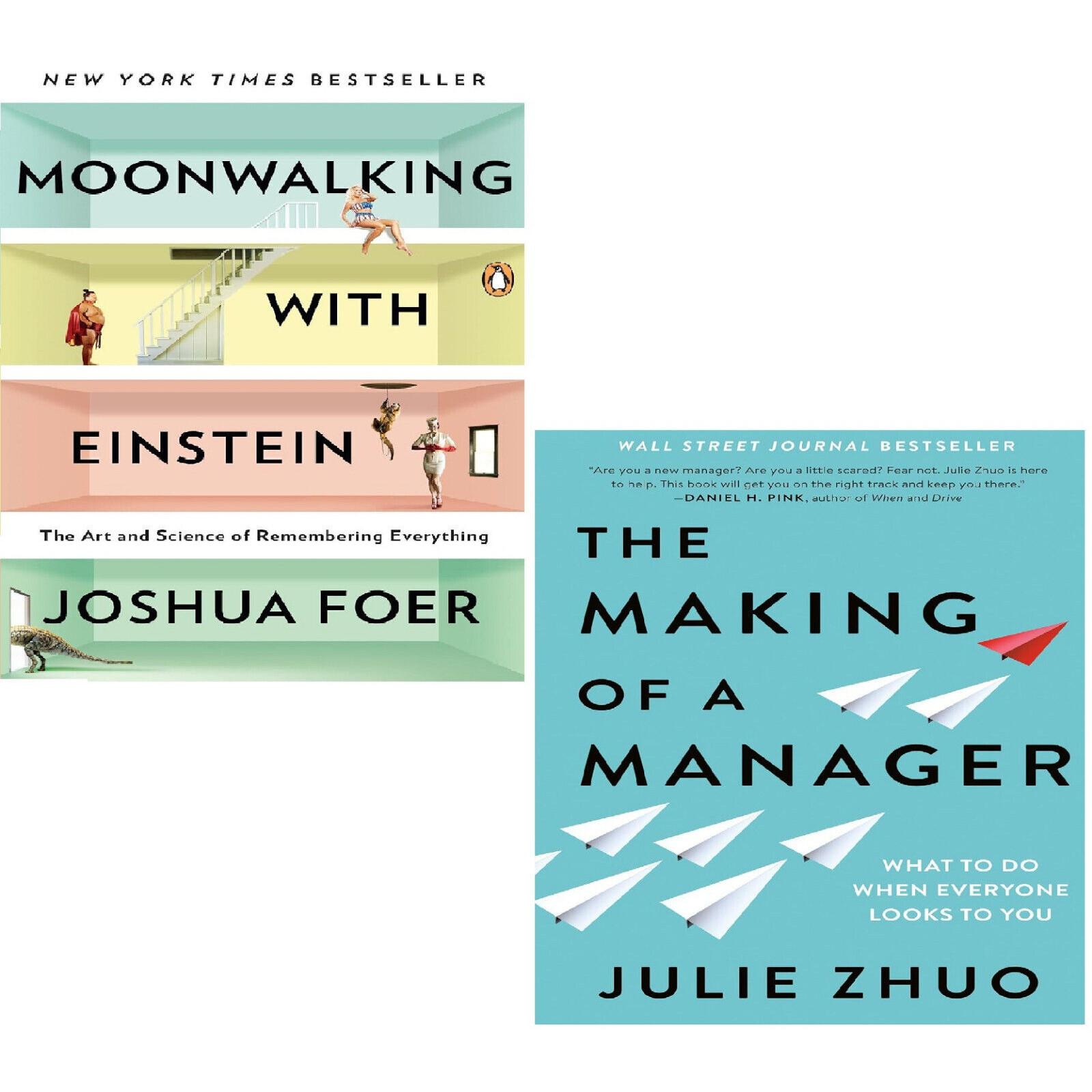 

Moonwalking with Einstein & The Making of a Manager paperback combo