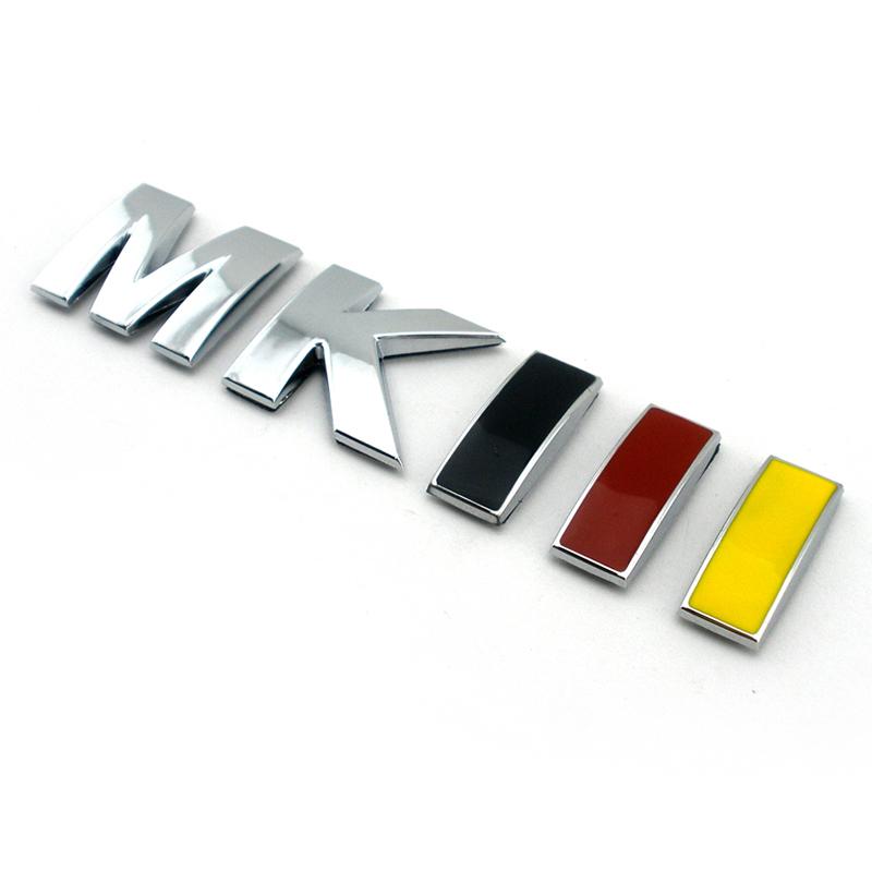 OEM Service MKIII Grill Emblem 2.0V 2.4T 2.6T Plastic Chrome Badge 3D Car Logo Mk3 Car Trunk Sticker For Volkswagen