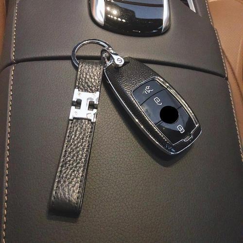 Leather Car Key Case Cover Key Chain Key Bag Shell Protector For Mercedes-Benz A-Class C260L E200L E-Class E300L Cls Glc