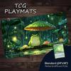 Frog Lotus Design TCG Playmat Magic Card Battle Mat 35X60CM Gathering Gaming Mats Tapete Magic Gaming Play Mat Card Desk Pads