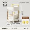 Mobile Bookshelf with Wheels Student Desk Organizer Office Book Storage Stand Layered Floor Standing Shelf for Home And Office