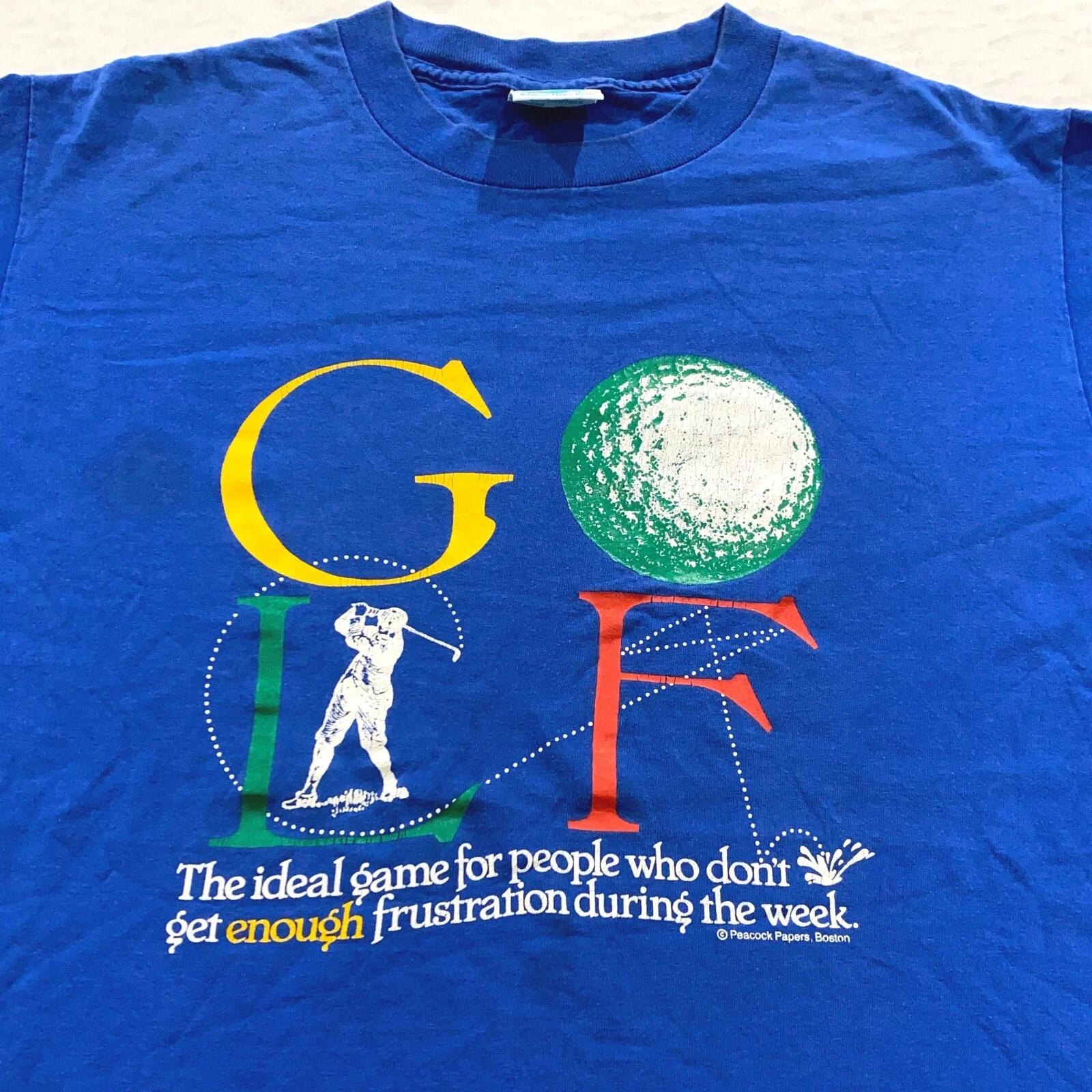vintage 90s GOLF FRUSTRATION JOKE T-Shirt MEDIUM/LARGE funny dad 4XL