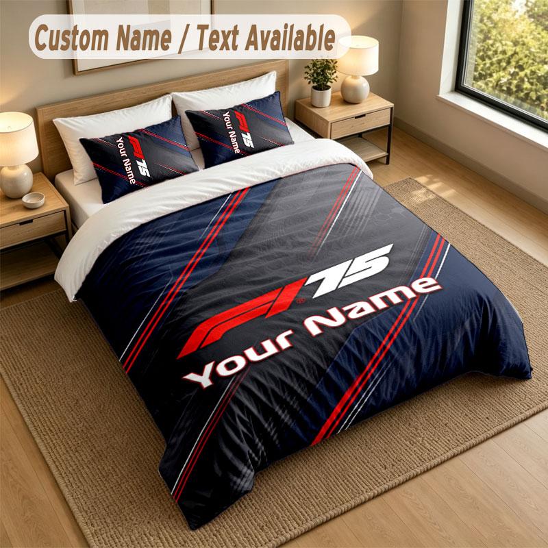 Bedding Set 1 Duvet Cover 2 Pillowcases F1 Print Soft Bed Linen Bedroom Decor