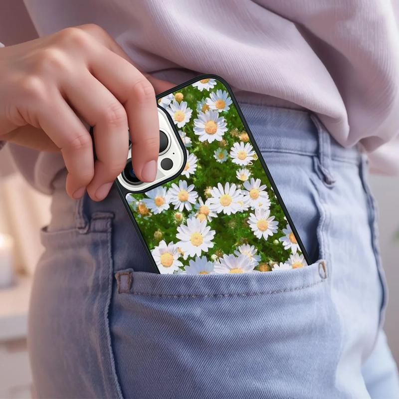 Daisy Flower Phone Case For iPhone 17 Air 15 16e 14 13 Pro Max Coque 12 11 Pro Max PLUS cover