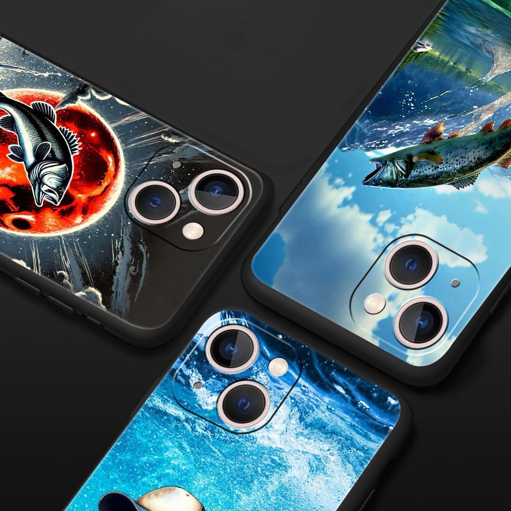 Hunting Fishing Man Phone Case Cover for iPhone 17 16 15 14 13 12 11 Pro Max 17 Air Plus Shockproof Soft TPU Shell Fundas Capas