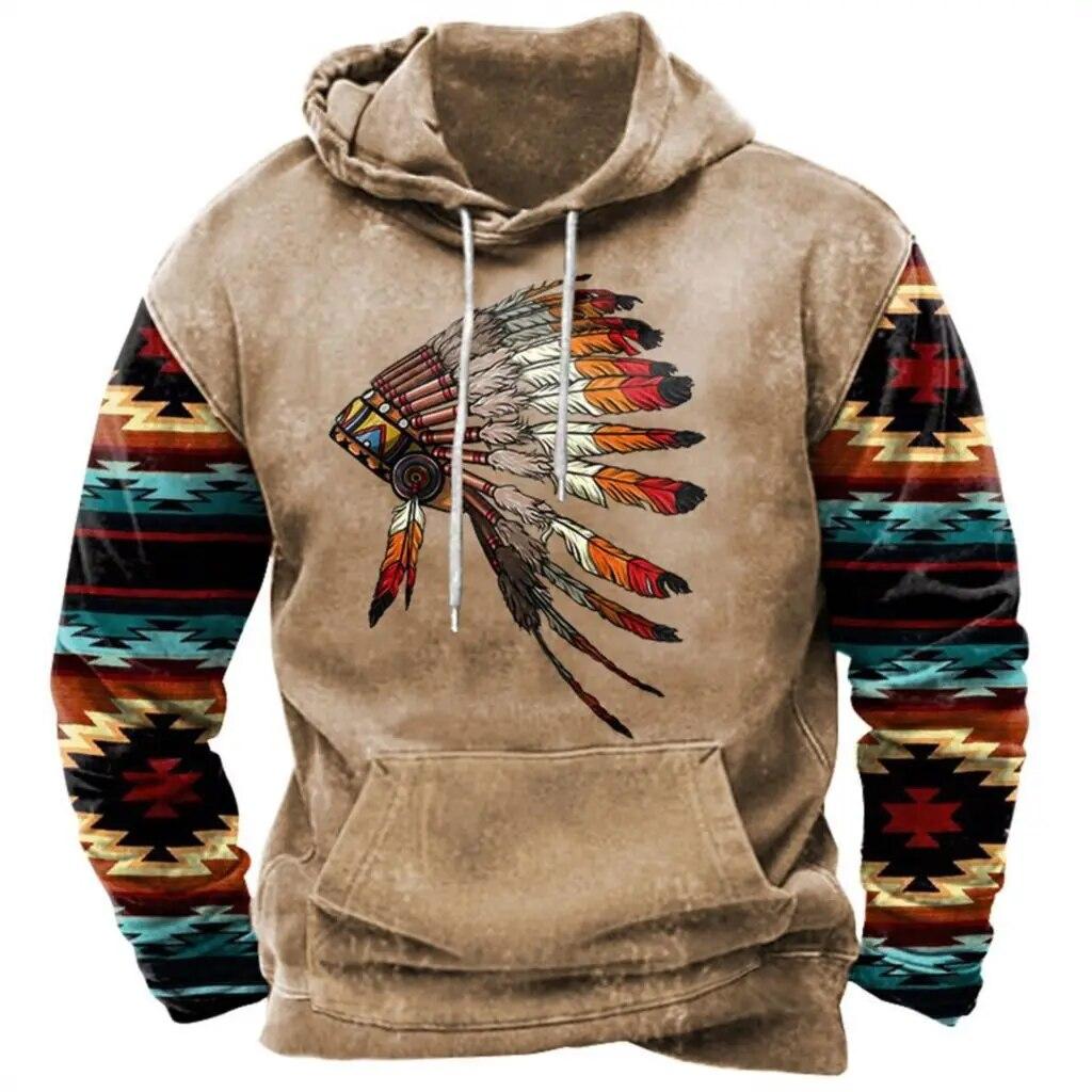ETST 03 Mode Sweatshirts Heren Hoodies Heren Met Elanden En Yak Grafisch 3D Gedrukt Nieuwe Herfst Oversized Trui Polyester Vezel Kleding XL