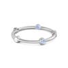 Moonstone Bezel-Set Stacking Band Ring - 925 Sterling Silver