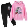 Warm Casual Hoodie Soldier Pattern Colorful Printing Fashionable Comfortable Long Sleeved Children's Set