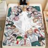 My Hero Academia Black & White pattern Flannel Blanket, High quality Comfortable for All Seasons, Home Decor, Warmth and Comfort, Perfect for Gifts.